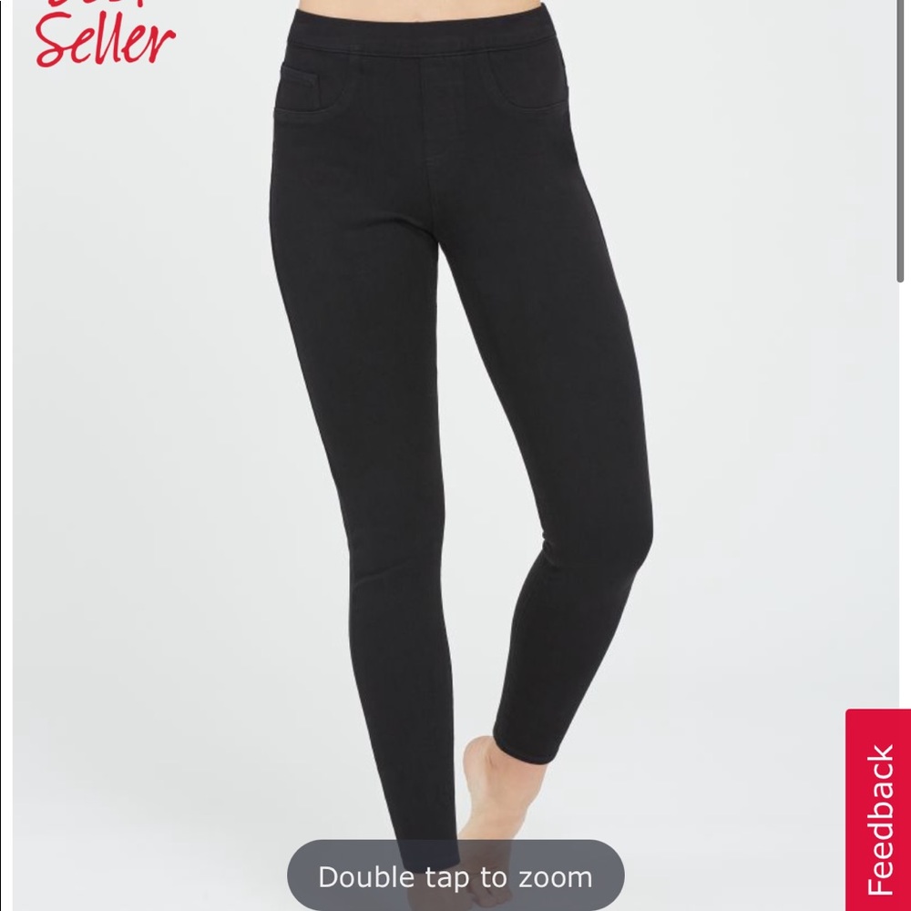 Spanx Pull Up Denim Leggings Black